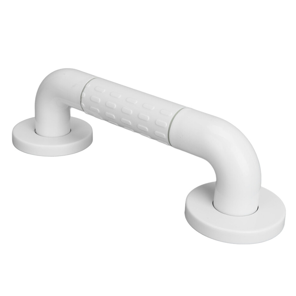 White 29Cm Stainless Steel Bathroom Grab Bar, Slip-Resistant Handrail For Elderly