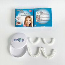 4 Pcs Snap On Smile Teeth Veneers Whitening Cosmetic Denture, Tooth Cover Set (hs)