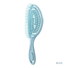 (TBU) Mint Green Biodegradable Detangling Hairbrush Soft Vent Wet Lightly Pull No harm Hair Eco Friendly Antistatic Massage Hair Brush