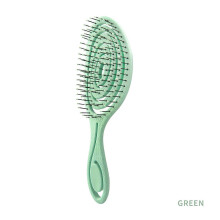 (ZMGN) Mint Green Biodegradable Detangling Hairbrush Soft Vent Wet Lightly Pull No harm Hair Eco Friendly Antistatic Massage Hair Brush