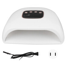 Lampe UV LED professionnelle pour ongles avec séchage rapide, double source lumineuse, base amovible et 4 réglages de minuterie pour le séchage du