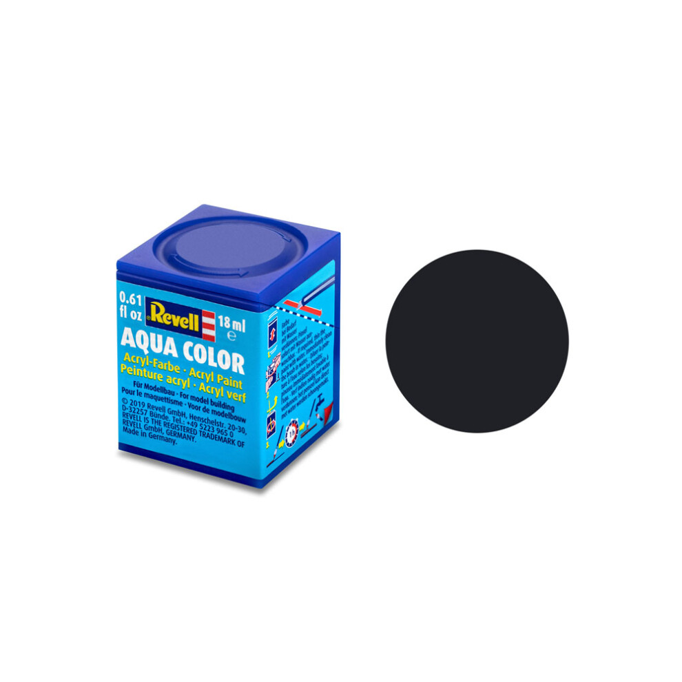 Revell 18ml Aqua Color Acrylic Paint (black Mat Finish) - Model Paints Matt -  revell acrylic 18ml aqua model paints matt black color choose colours
