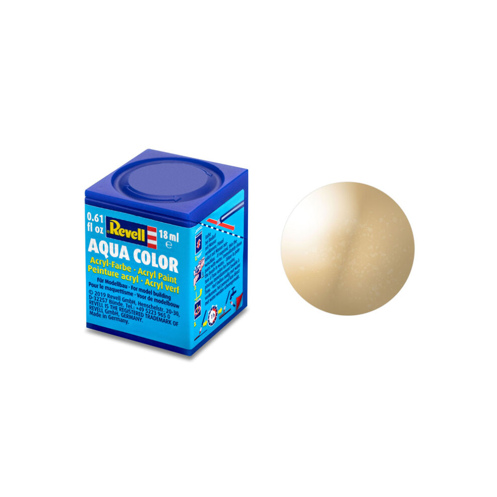 Revell 18ml Aqua Color Acrylic Paint (gold Metallic Finish) - Model Paints Gold -  revell 18ml acrylic aqua model metallic paints color gold choose