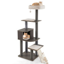 Árvore de gato - HELLOSHOP26 - Multi-níveis - 58 x 48 x 171 cm - Condo aconchegante - 6 níveis de escalada