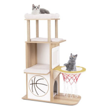 Árvore para gato - HELLOSHOP26 - 5 níveis - Arranhadores de juta - Dimensões 120x38x78 cm - Interior