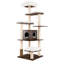 Albero per gatti - HELLOSHOP26 - 176 x 86,5 x 86,5 cm - 6 livelli - Confortevole - Durevole
