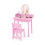 Coiffeuse enfant - HELLOSHOP26 - Ensemble coiffeuse avec miroir éclairé - 60 x 35 x 96 cm - Sécurisée - Rose 1
