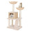 Kratzbaum - HELLOSHOP26 - Kreisel mit 4 Ebenen - Beige - Sisal-Stämme 1