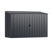 Capanno da giardino - HELLOSHOP26 - Metallo - 193 x 86 x 127 cm - Sicuro - Resistente alle intemperie