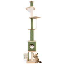 Árvore para gatos - HELLOSHOP26 - 5 níveis - Ajustável 218-253 cm - Robusto - Elegante