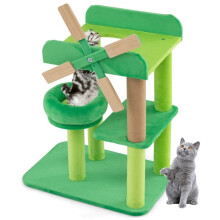Árvore de gato - HELLOSHOP26 - Multi-níveis - 50 x 34 x 60 cm - Poste de arranhar - Moinho de vento rotativo