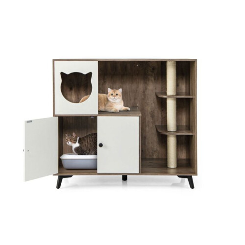 Katzenmöbel-Schrank mit Katzentoilettenfach 100 x 51 x 91