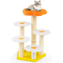 Árvore para gatos - HELLOSHOP26 - Florido - 4 níveis - Poleiro confortável - 90 x 59 x 56 cm