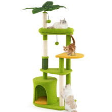 Árvore para gatos - HELLOSHOP26 - Multi-níveis - 122 x 48 x 40 cm - Poleiro acolchoado - Condo espaçoso