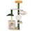 Árvore de gato moderna 48,5 x 34 x 114 cm com poleiro superior acolchoado e 1