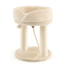 Albero per gatti - HELLOSHOP26 - Torre con graffiatoio - Beige - 43x43x53 cm - Resistente e confortevole