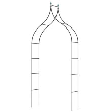 Arche de jardin - HELLOSHOP26 - 140 x 38 x 255 cm - Métal noir - Résistante aux intempéries - Design gothique