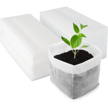 Non-Woven Fabric Grow Bags, Biodegradable Nursery Bags for Wide Application In Planting, Breathable Biodegradable Material Ensures Good Root Growth, 1