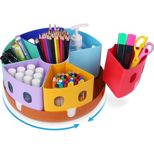Crayon Caddy για παιδικό γραφείο, τέλεια βάση μαρκαδόρων με ποιοτικό ελαστικό