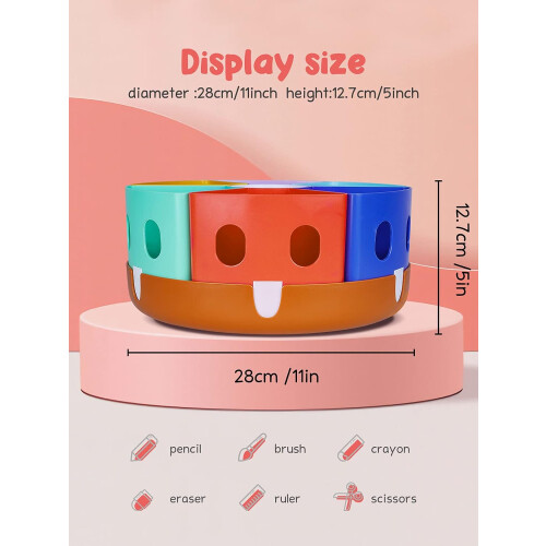 Crayon Caddy για παιδικό γραφείο, τέλεια βάση μαρκαδόρων με ποιοτικό ελαστικό 1