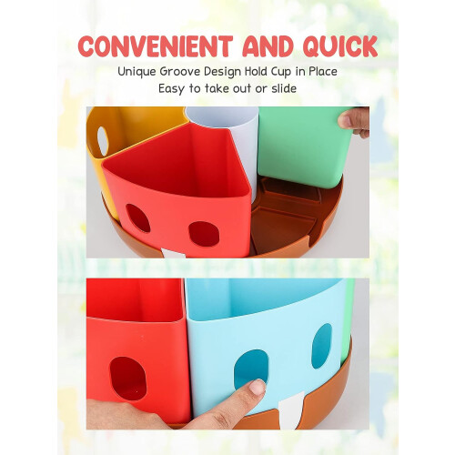 Crayon Caddy για παιδικό γραφείο, τέλεια βάση μαρκαδόρων με ποιοτικό ελαστικό 2