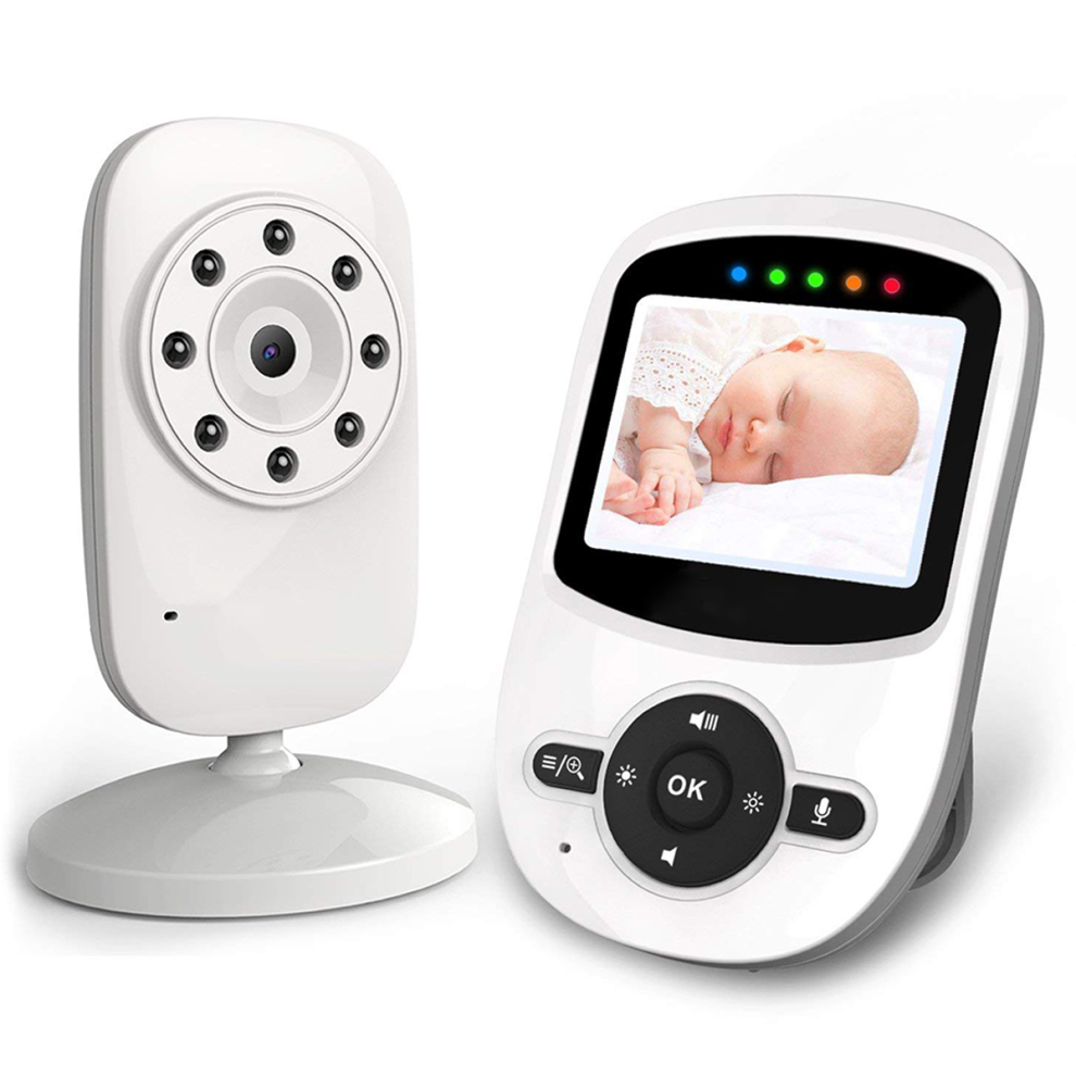 Digital Video Baby Monitor: 2.4Ghz Wireless Technology, 960ft Transmission Range, Temperature Monitor, 8 Soothing Lullabies, High Capacity Battery,
