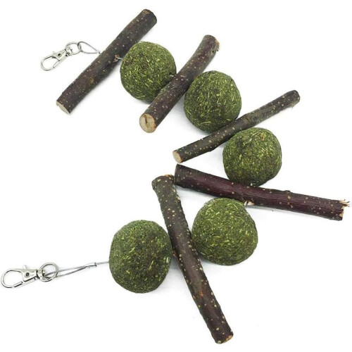 Timothy Grass Sticks, παιχνίδια λούφα με διπλή κεφαλή ανάρτησης, μπάλα γρασιδιού με 1