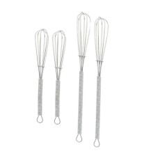 Juego de batidores de globo para cocina, acero inoxidable, 2 piezas de 5" y 2 piezas de 7", superficie antiadherente, apto para lavavajillas, mango