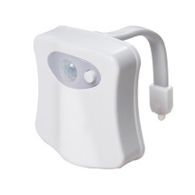 Bewegingsgeactiveerd LED-nachtlampje voor het toilet met 16 kleuren, flexibele zachte PVC-hals, waterdicht, automatische uitschakeling voor een lange