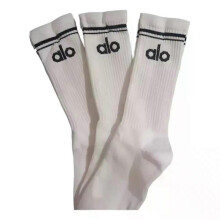 3pcs mid-tube socks - cotton long white