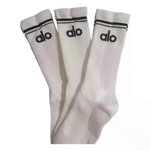 3pcs mid-tube socks - cotton long white