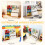 AIYAPLAY Toy Storage Unit, Childrens Bookcase with 6 Bins, Multicoloured 6