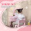 AIYAPLAY Kids Dressing Table Set w/ Stool, Mirror, Drawers - Pink 4