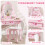 AIYAPLAY Kids Dressing Table Set, Two-Piece Children Vanity Table with Stool 6