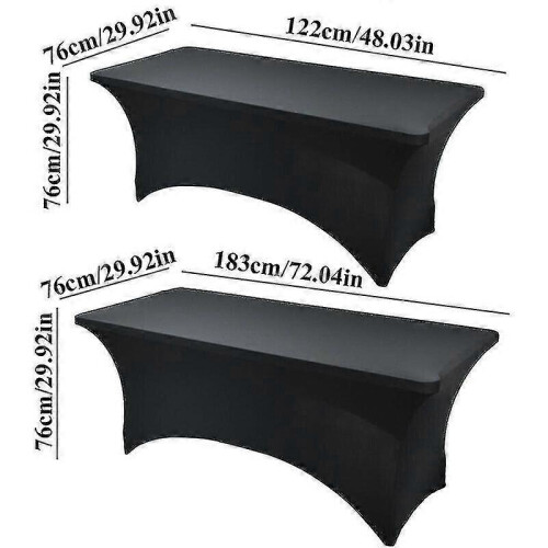 (183*76*76cm, white) 4/6ft Rectangular Stretch Tablecloth Spandex Tight Fit Table Cover Dj Tradeshows Tw 1