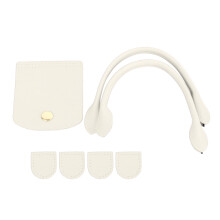 Milky White echtes Leder Taschenriemen mit Flip-Deckel, Reißverschlussstopper