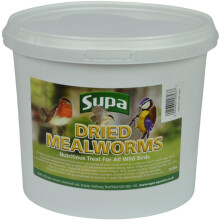 Supa Dried Mealworms for Wild Birds, 3 Litre Bucket High Energy Protein Rich Treat, Attract More Wildlife To Your Garden