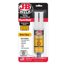 JB Weld 50132UK 50132 JB Plastic Weld Syringe 25ml, Transluscent Yellow, 25 ml