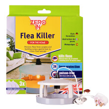 Zero In Flea Killer - Continuous Flea Control with 7-Watt Heat Flea Lamp - Safe, Chemical-Free & Covers 10-Metre Radius - Breaks Flea Life Cycle - Fl