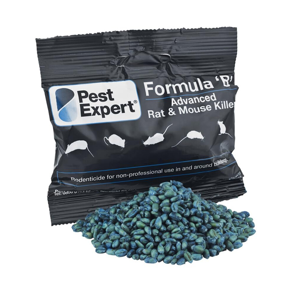 Pest Expert Formula ‘B+' Advanced Rat & Mouse Killer Poison 3Kg (30 X 100G) - Strongest Maximum Strength - Single Feed Brodifacoum