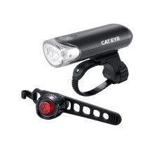 Cateye Unisex Adult EL135 And Orb FrontRear Light Set Black One Size
