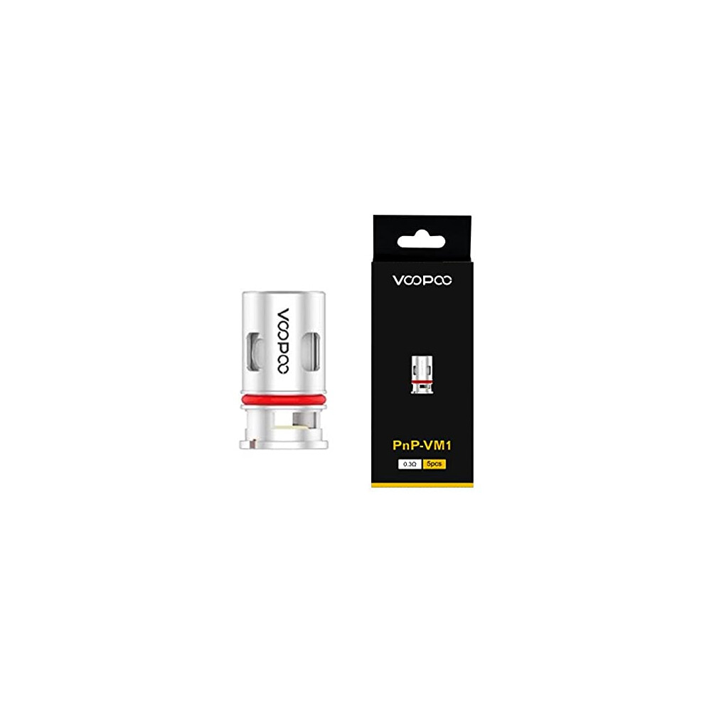 Voopoo Pnp Replacement Coils, Vm1, 0.3 Ohm, Works With Vinci Mod Pod, Vinci X Kit, Pack Of 5, No Nicotine