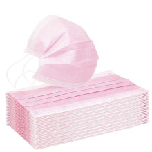 50/100 Adults Disp0sable Face Protection Pads,3 Layer Disposable_Face_Másks Comfy Breathable Solid Pure Color Fabric Personalized Protection Pads (Pi