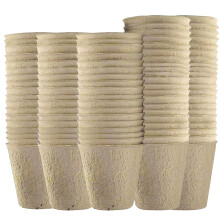 Ram 96 Piece Biodegradable Organic Fibre Seed Growing Pots, Seedling Pots For Cultivation, Compostable Plant Pots, GreenHouse Biodegradable Plants P