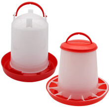 3Kg Chicken Feeder and 3 Liter Poultry Drinker, Farm Coop Hen Feeding Waterer for Chicks Quail Goose Ducks