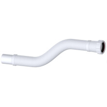 PlumbEZ Outlet Flexible Waste Pipe Connector 1.1/2 Inch - 40mm Compression x Plain Spigot Flexible Drain Pipe, Perfect for Flexible Shower Waste or F