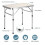JF HOME BLISS 2FT Folding Camping Table Picnic Table Adjustable Height Multipurpose Party Dining small camping Table Lightweight with Carry Handle fo 3