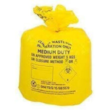 50 x HPC Clinical Waste Bags, Medium Duty, Yellow - Ref: CX50/CWMD2