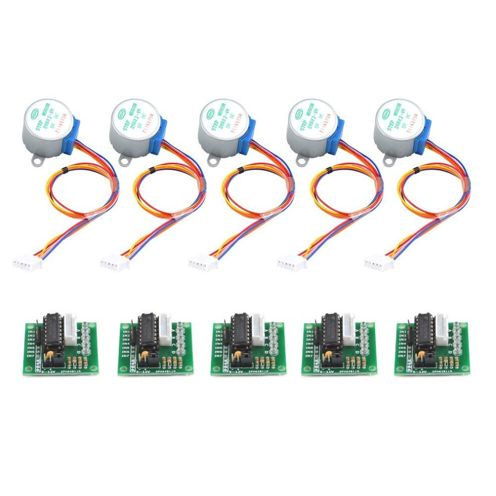 Fasizi 28Byj-48 Uln2003 5V Stepper Motor + Uln2003 Driver Board For Arduino - 5Pcs 62453882