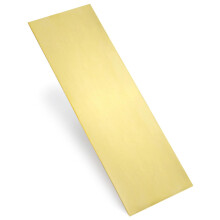 QWORK H62 Brass Sheet Metal Sheet 0.5mm, 300 x 100mm, Corrosion Resistant Thickness (0.02" Thick, 4" x 12")